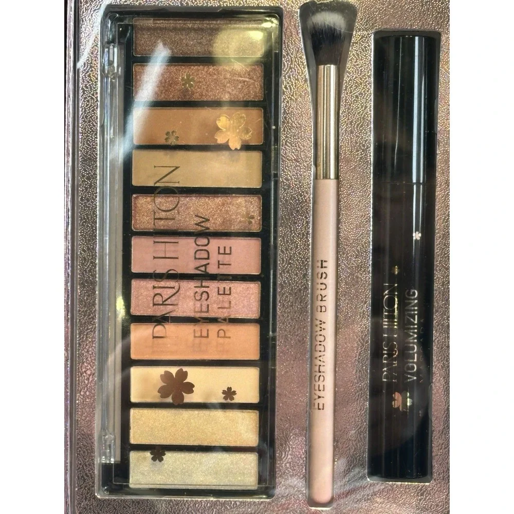 Paris Hilton Timeless Beauty Essential Makeup Set Eyeshadow Palette Mascara